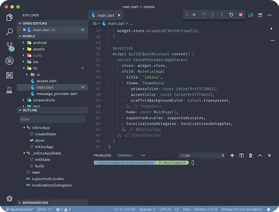applicazioni mobile flutter